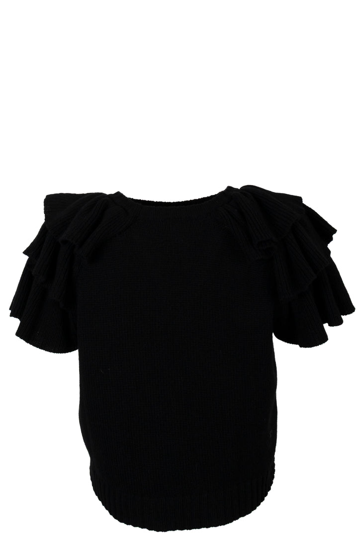 CHRISTIAN DIOR Ruched Logo Knit Cashmere Black
