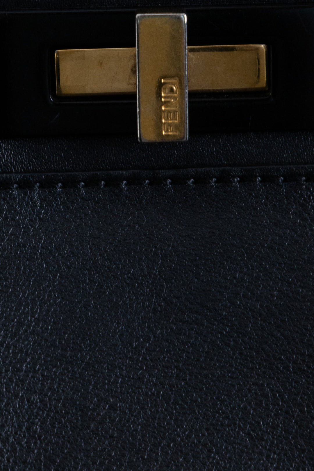 FENDI Peekaboo Soft Medium Hand Bag Black