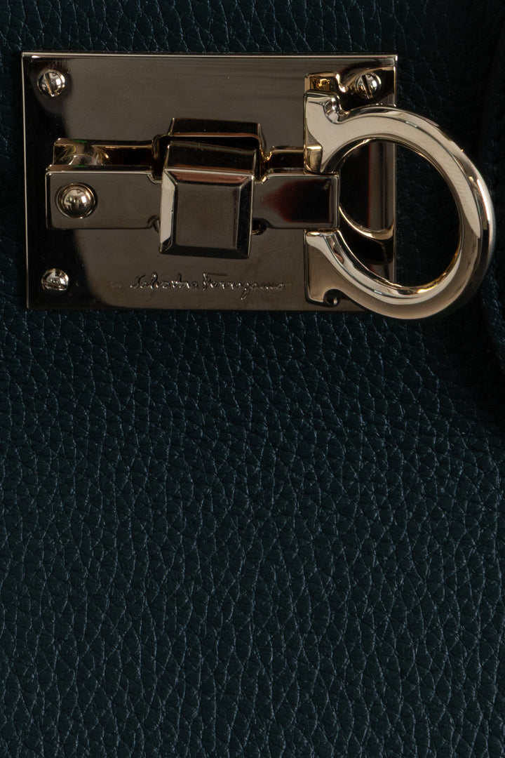 SALVATORE FERRAGAMO Medium Studio Hand Bag Moss Green