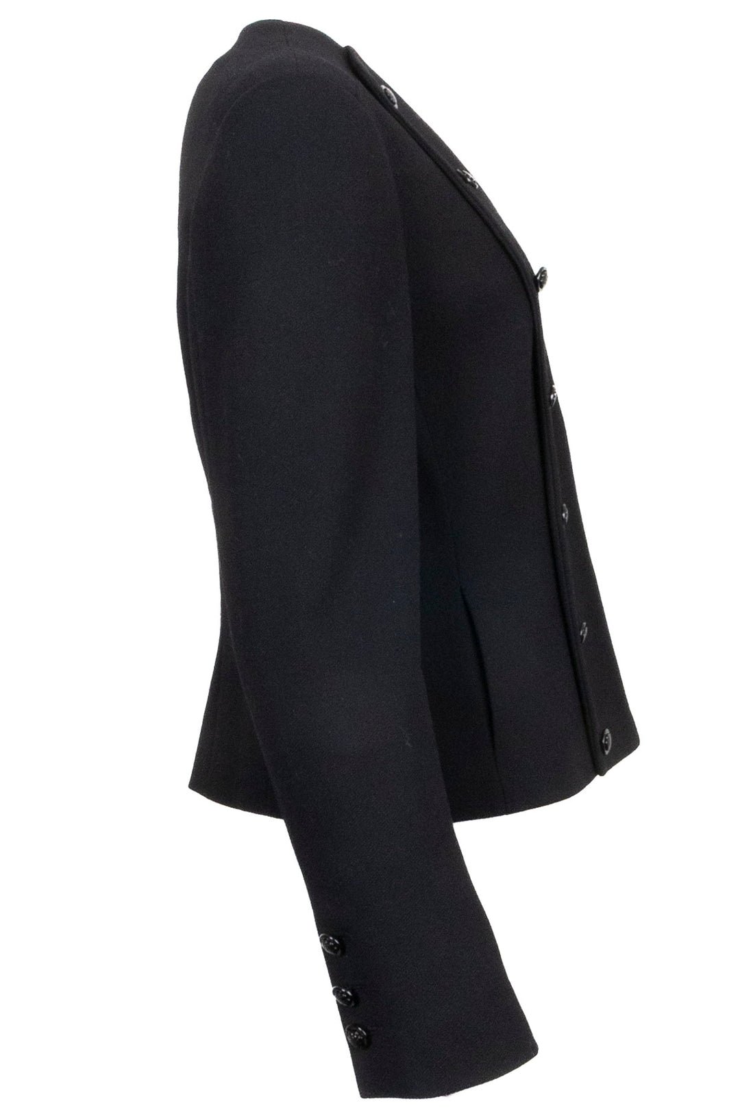 CHANEL 2003 Camellia Button Jacket Black