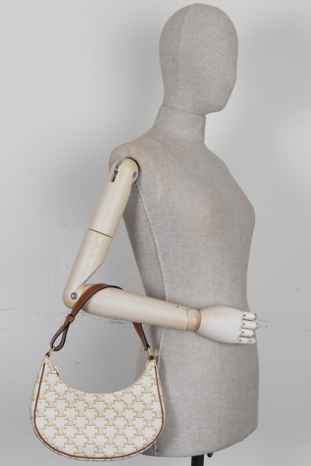 CELINE Ava Triomphe Canvas Ivory