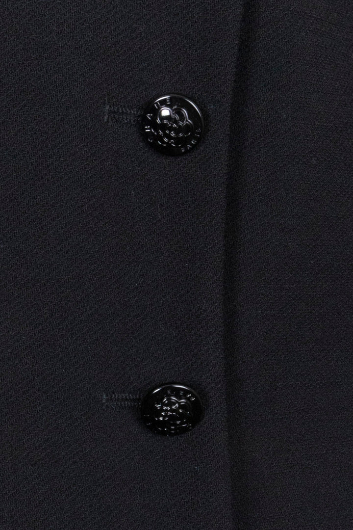 CHANEL 2003 Camellia Button Jacket Black