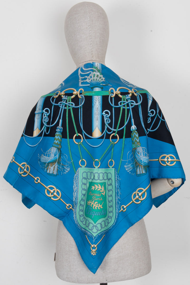 HERMÈS Cliquetis Carré 90 Silk Multicolor