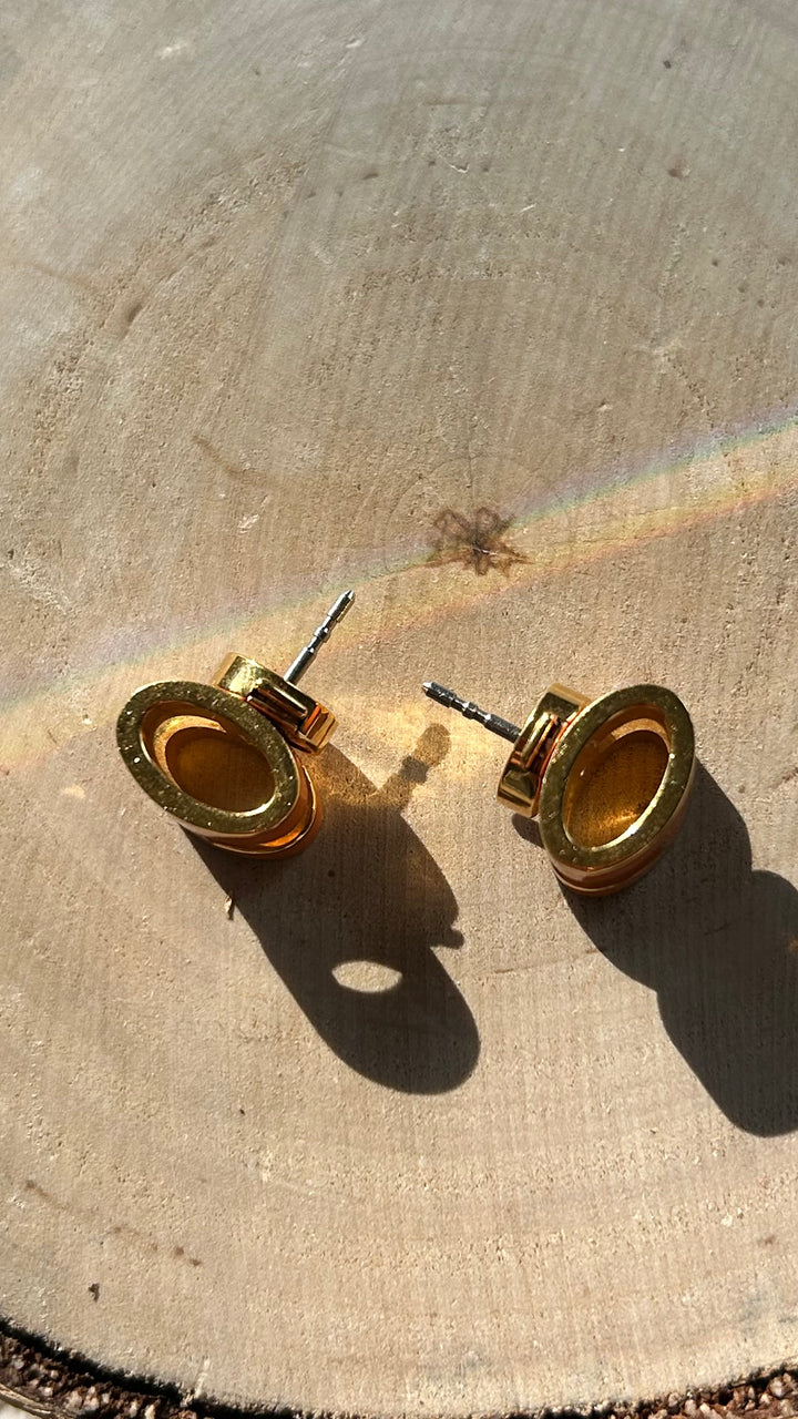 HERMÈS Mini Pop H Earrings Orange