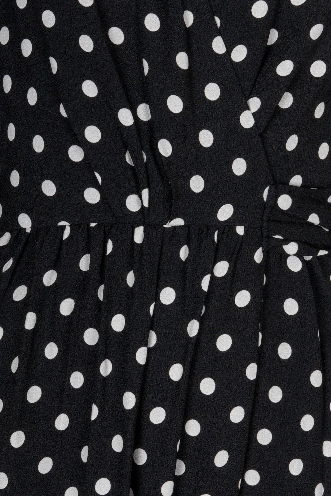 CELINE Polka Dot Wrap Dress Black White REAWAKE CELINE Polka Dot Wrap Dress Black White REAWAKE