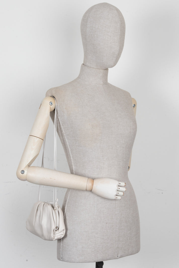 BOTTEGA VENETA The Mini Pouch Clutch White
