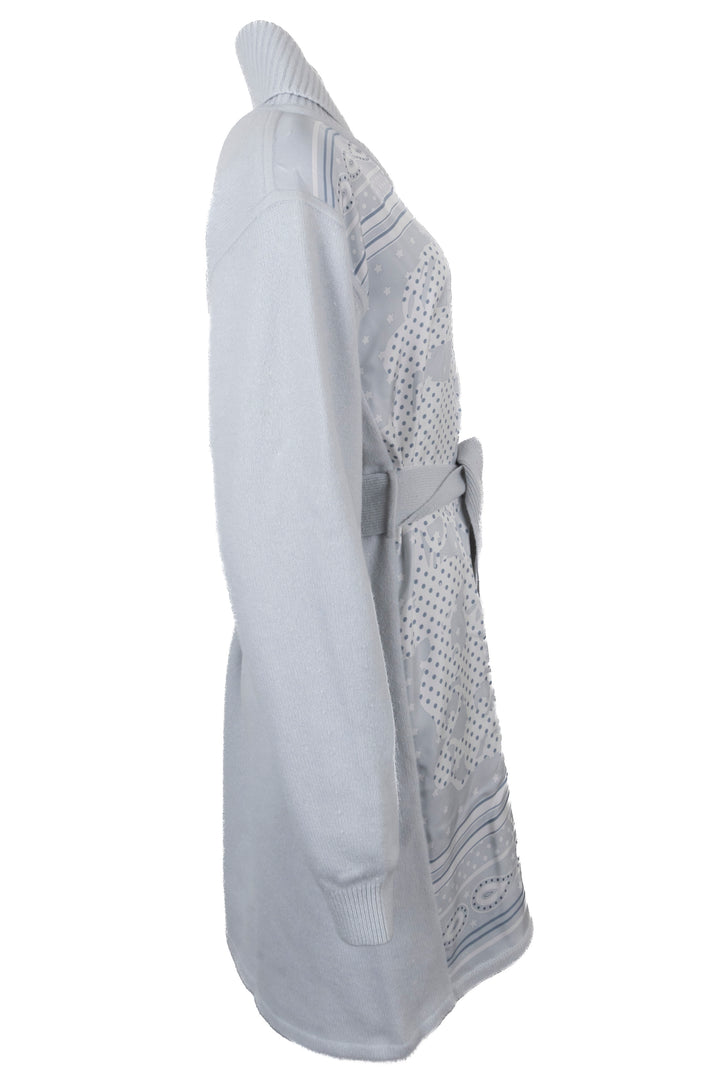HERMÈS Brides de Gala Belted Twillaine Knit Dress Blanc Froid
