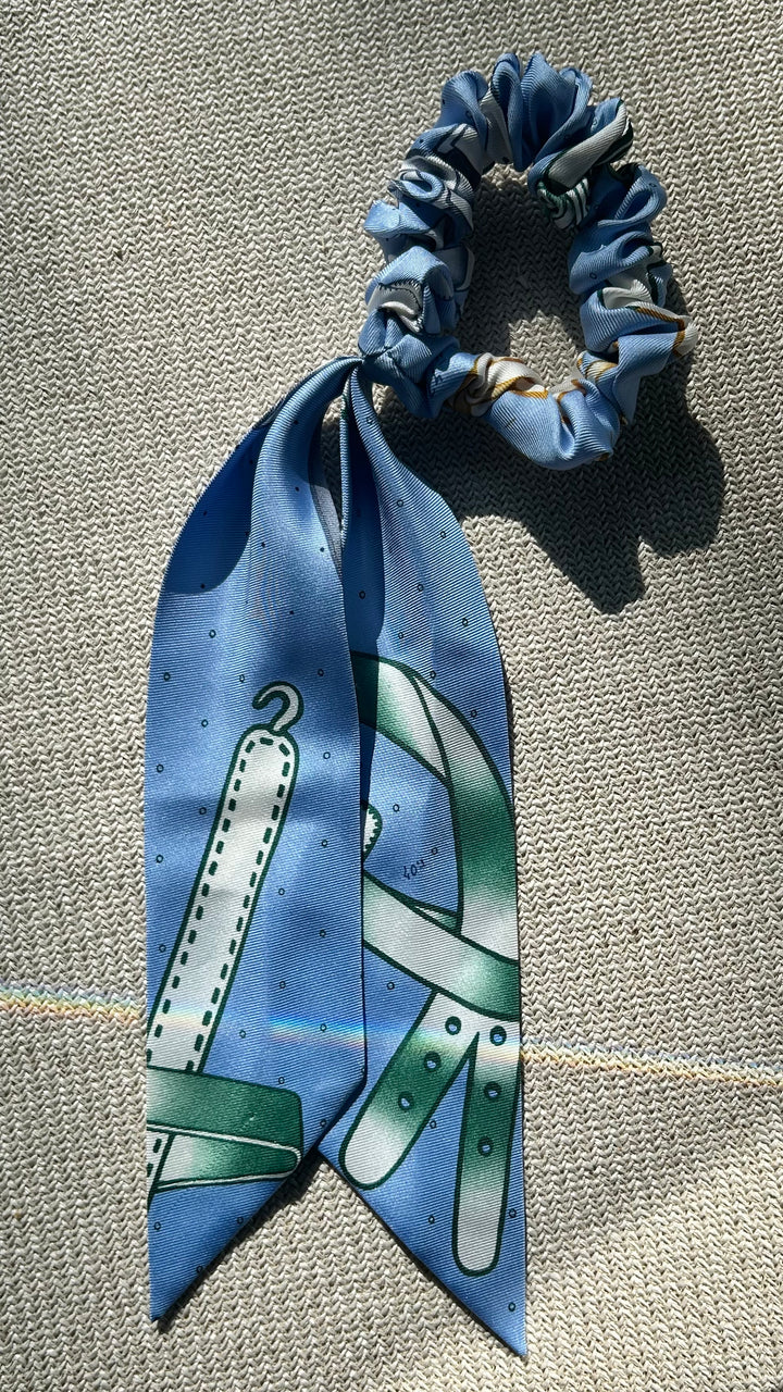 HERMES Bella chouchou bleu