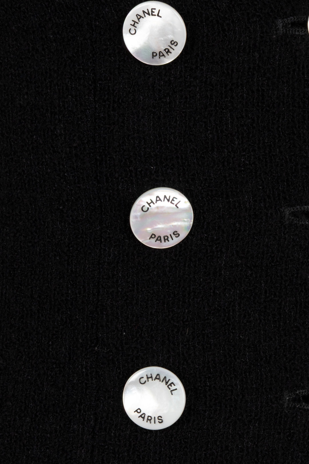 CHANEL 1997 Double Breasted Jacket Black Wool Black