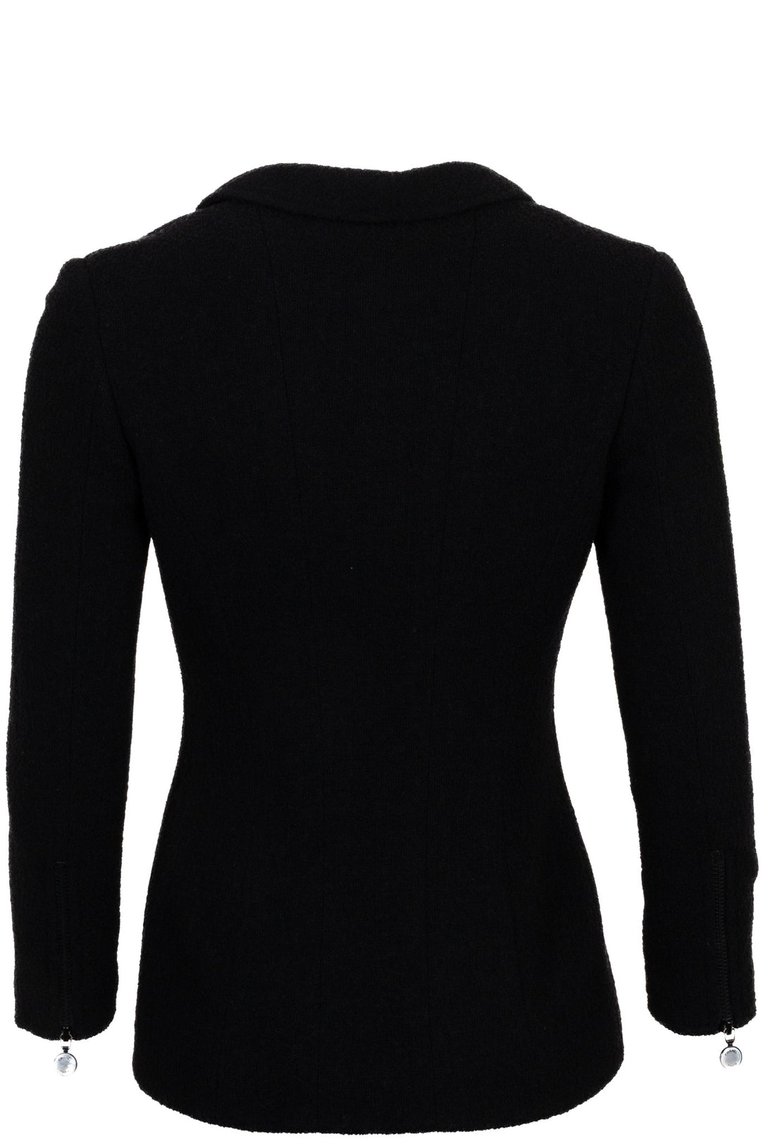 CHANEL 1997 Double Breasted Jacket Black Wool Black
