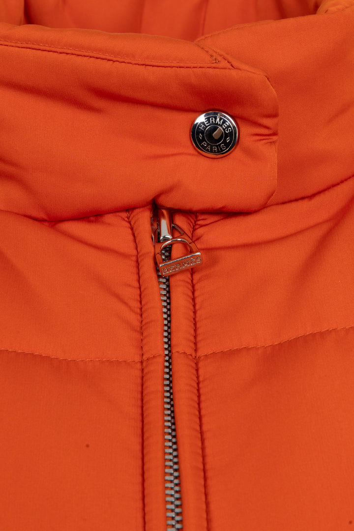 HERMÈS Doudoune sans manches orange