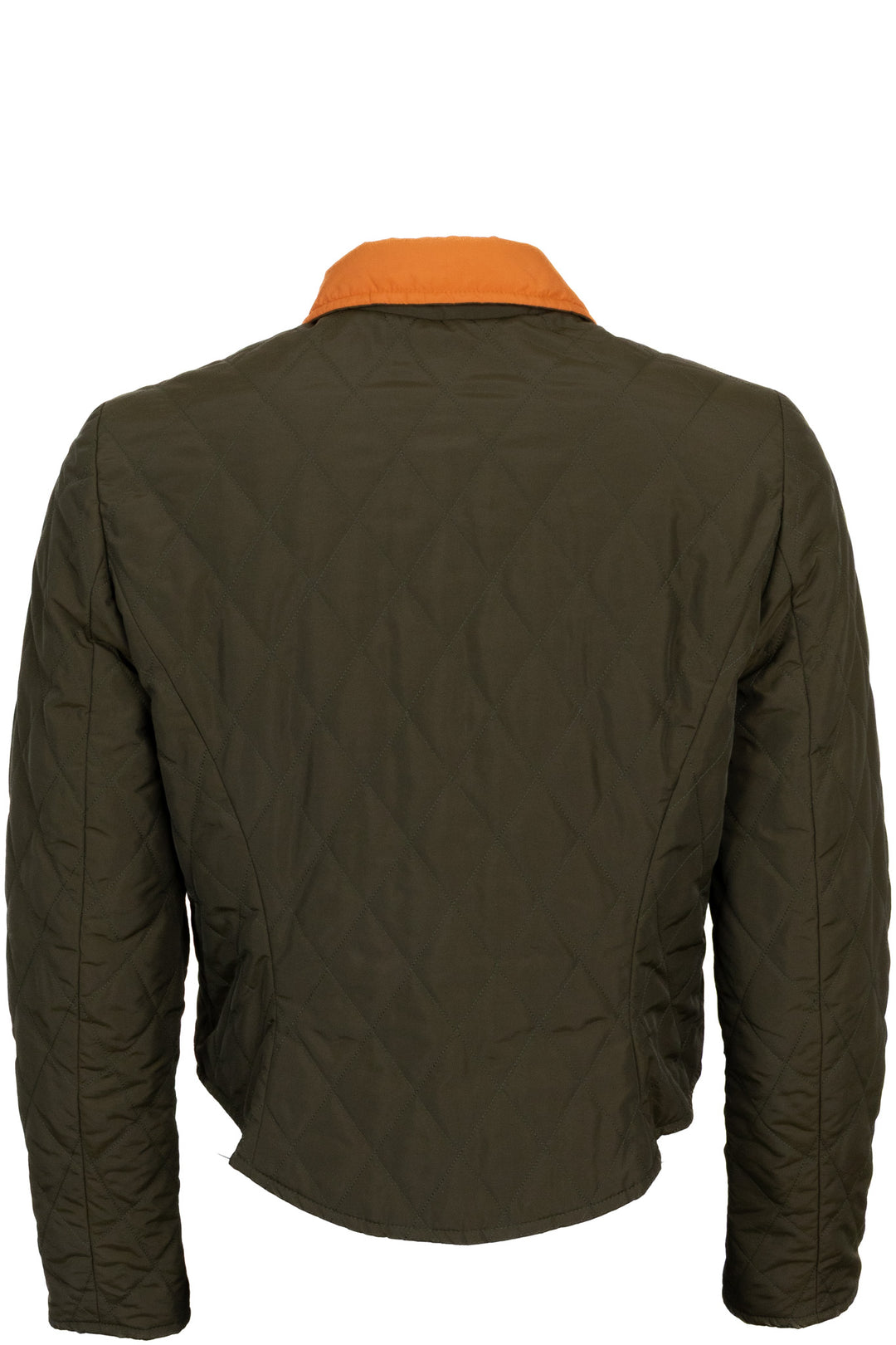 HERMÈS Veste matelassée réversible orange olive