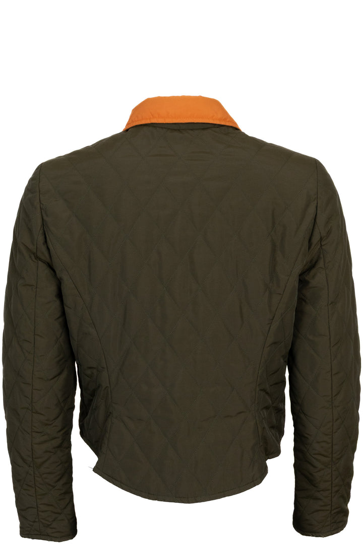 HERMÈS Veste matelassée réversible orange olive