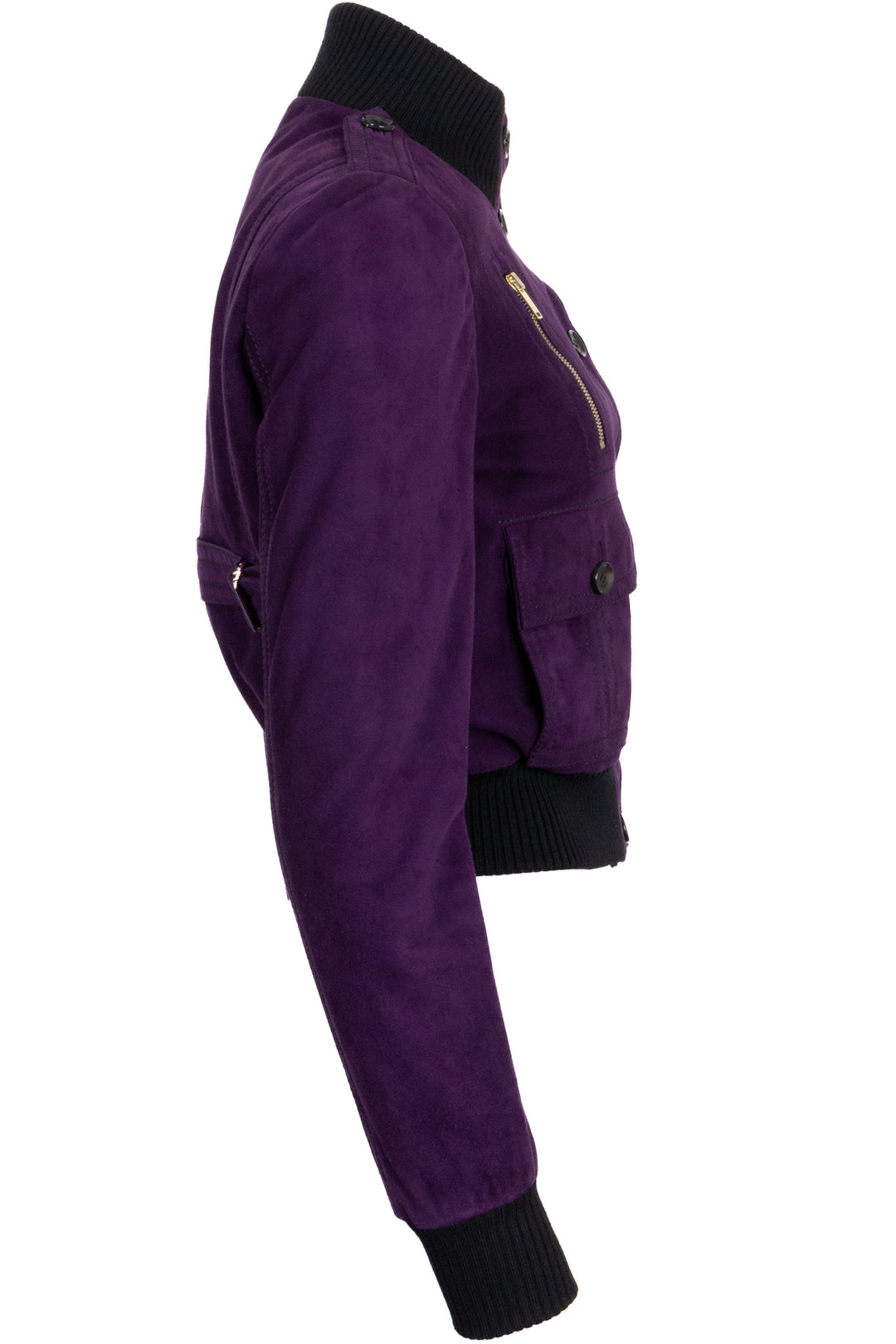 GUCCI Madonna Jacket Suede Purple