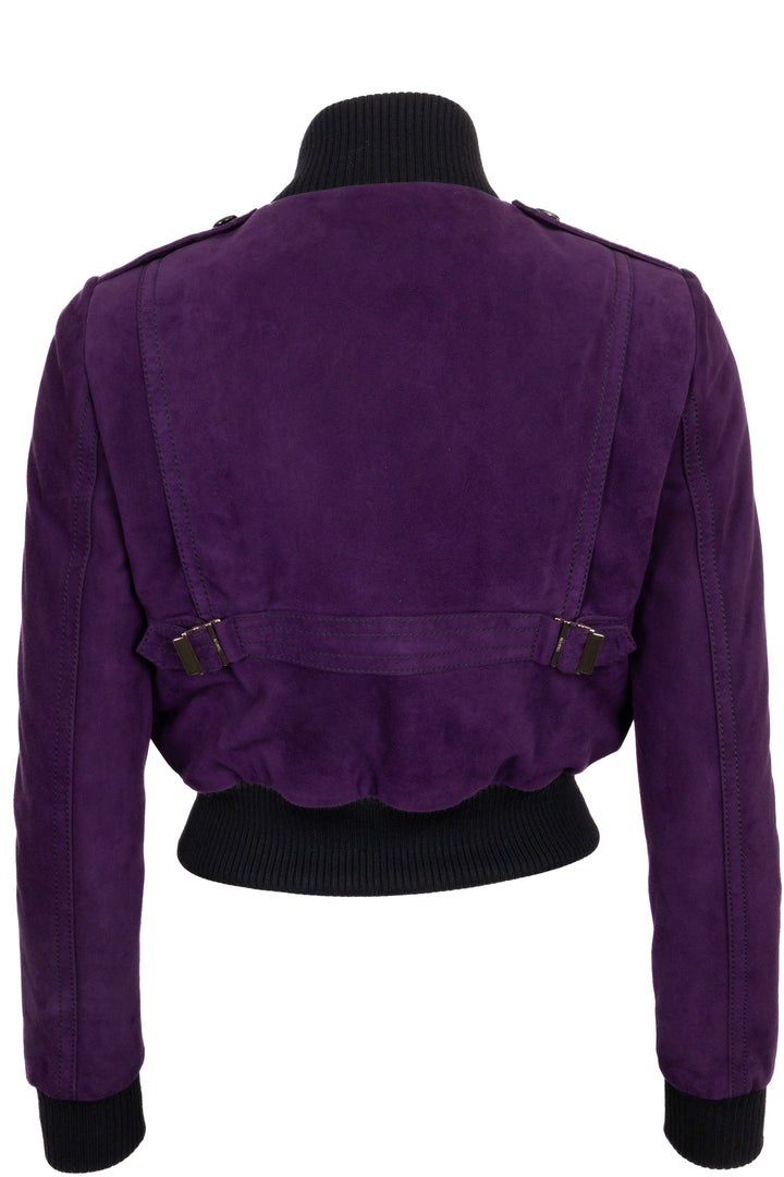 GUCCI Madonna Jacket Suede Purple