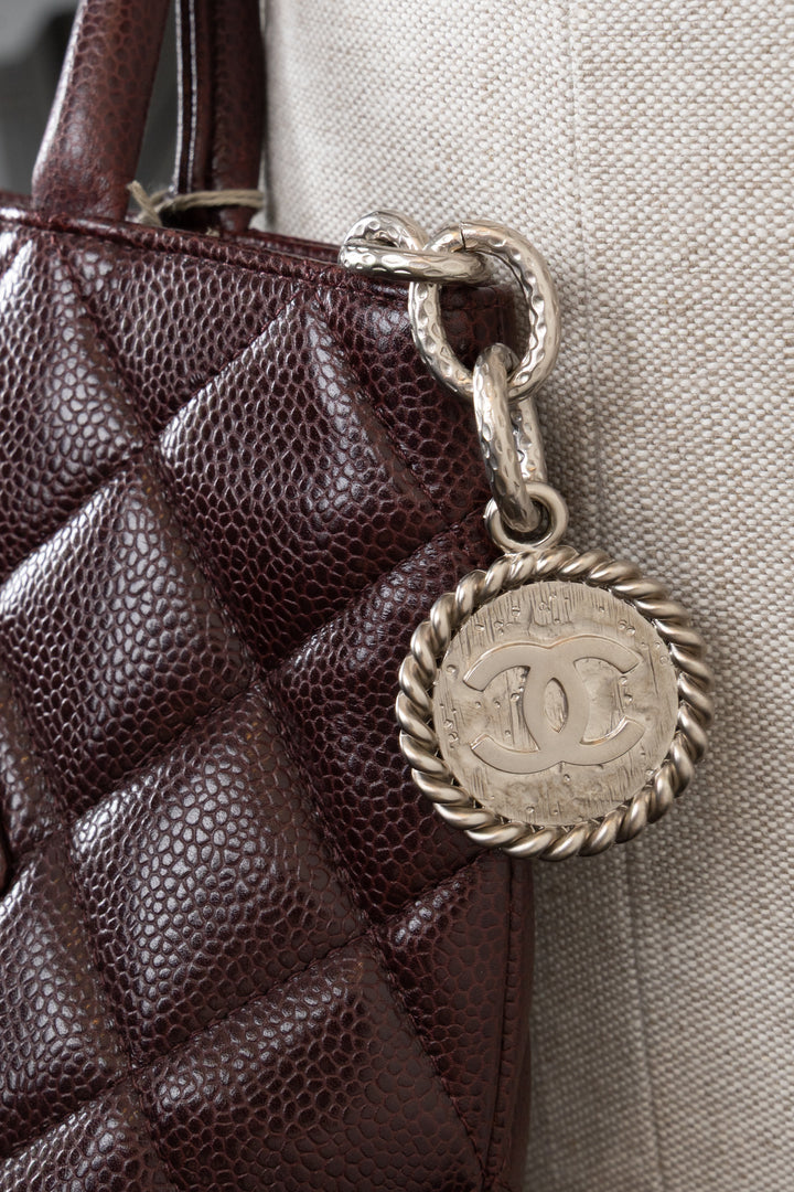 Sac cabas CHANEL Médaillon Bordeaux