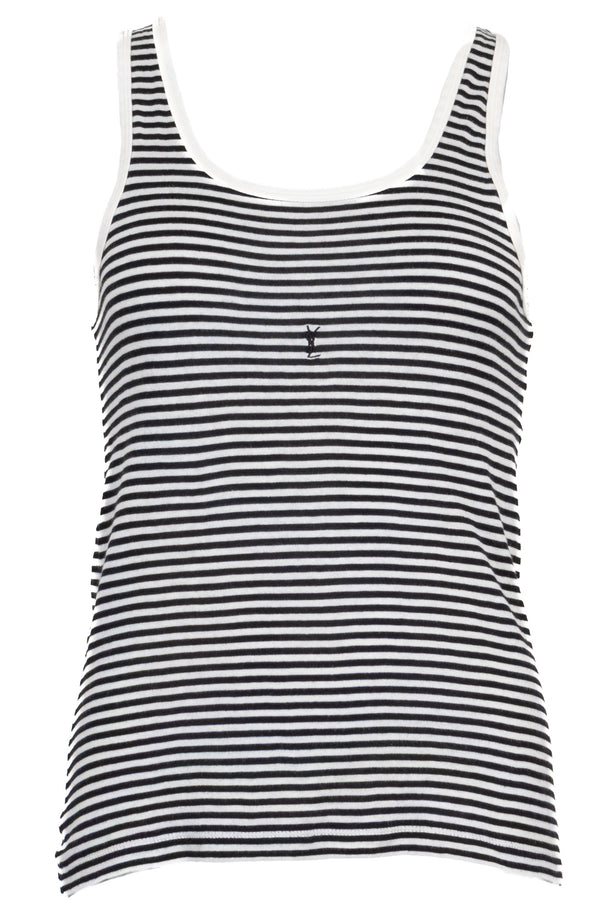 SAINT LAURENT Cassandre Tank Top Black