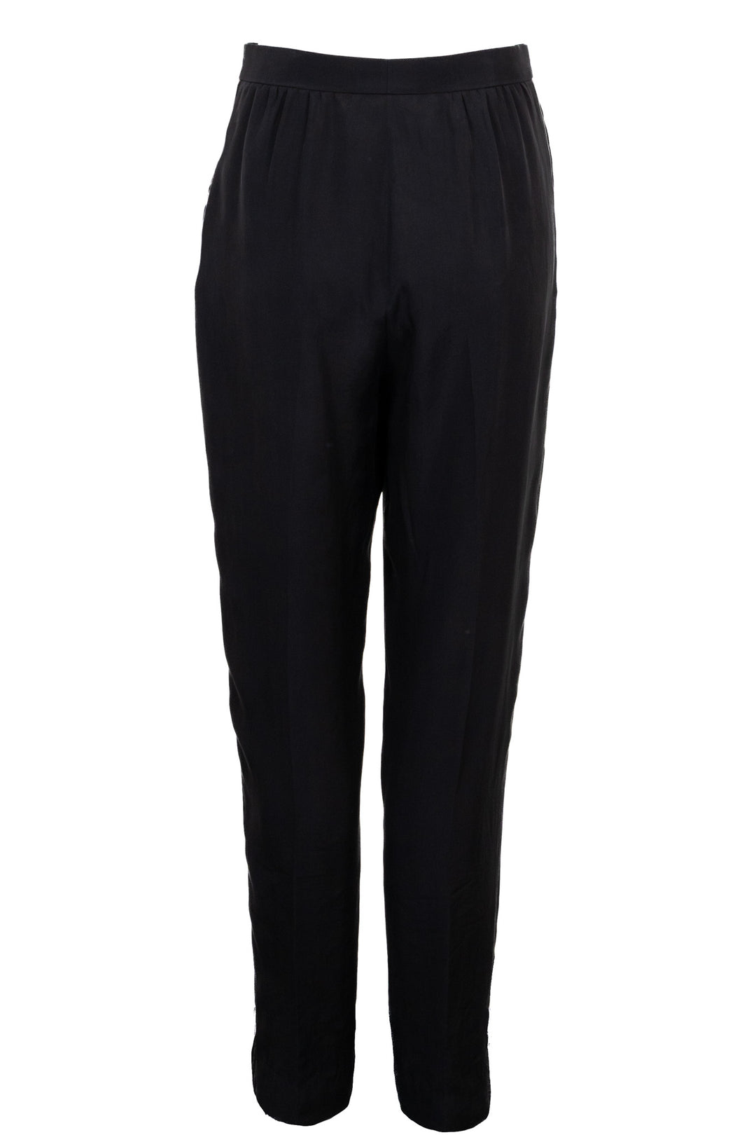 SAINT LAURENT 2025 Pleated Pants Silk Black