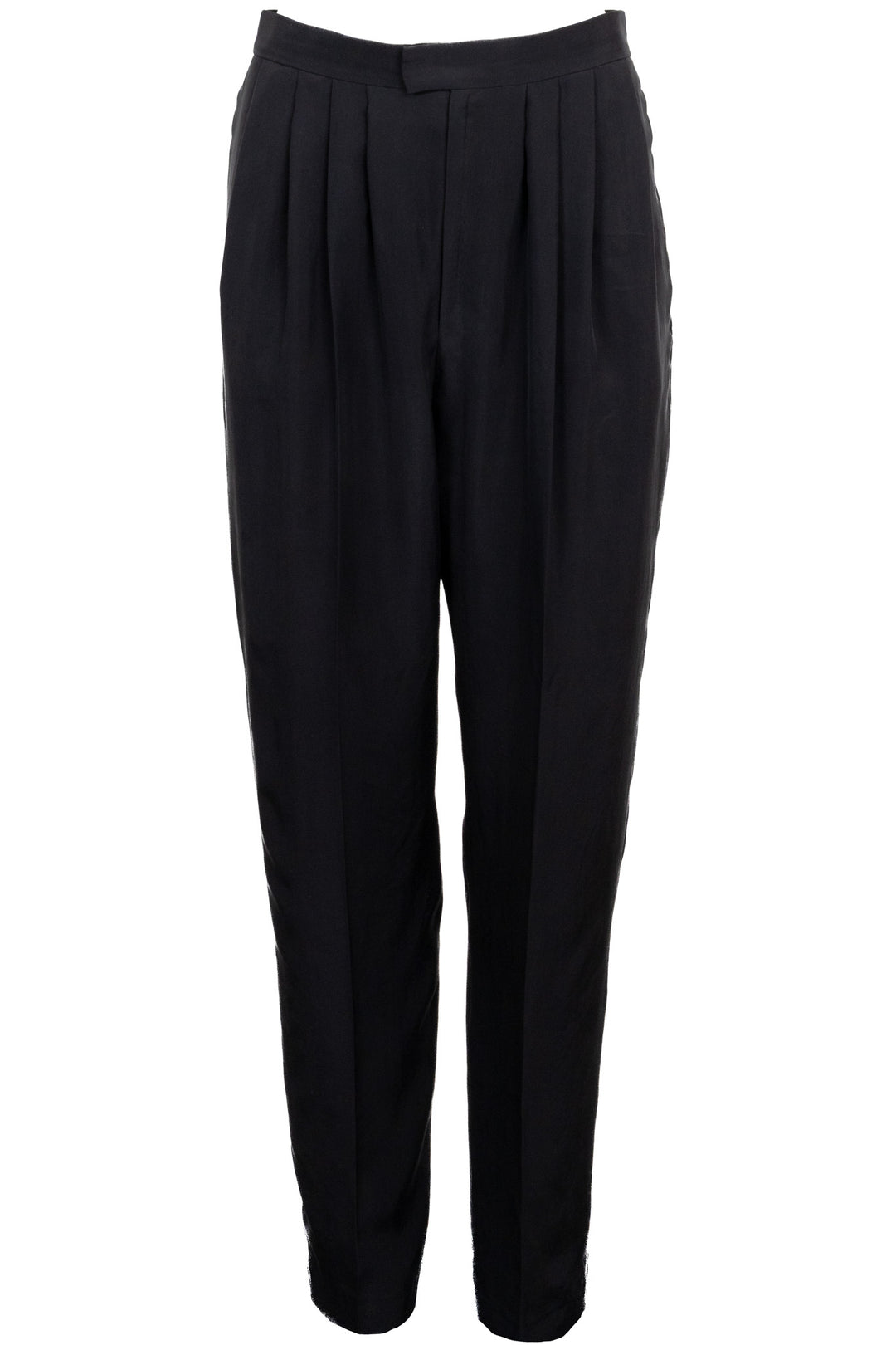 SAINT LAURENT 2025 Pleated Pants Silk Black