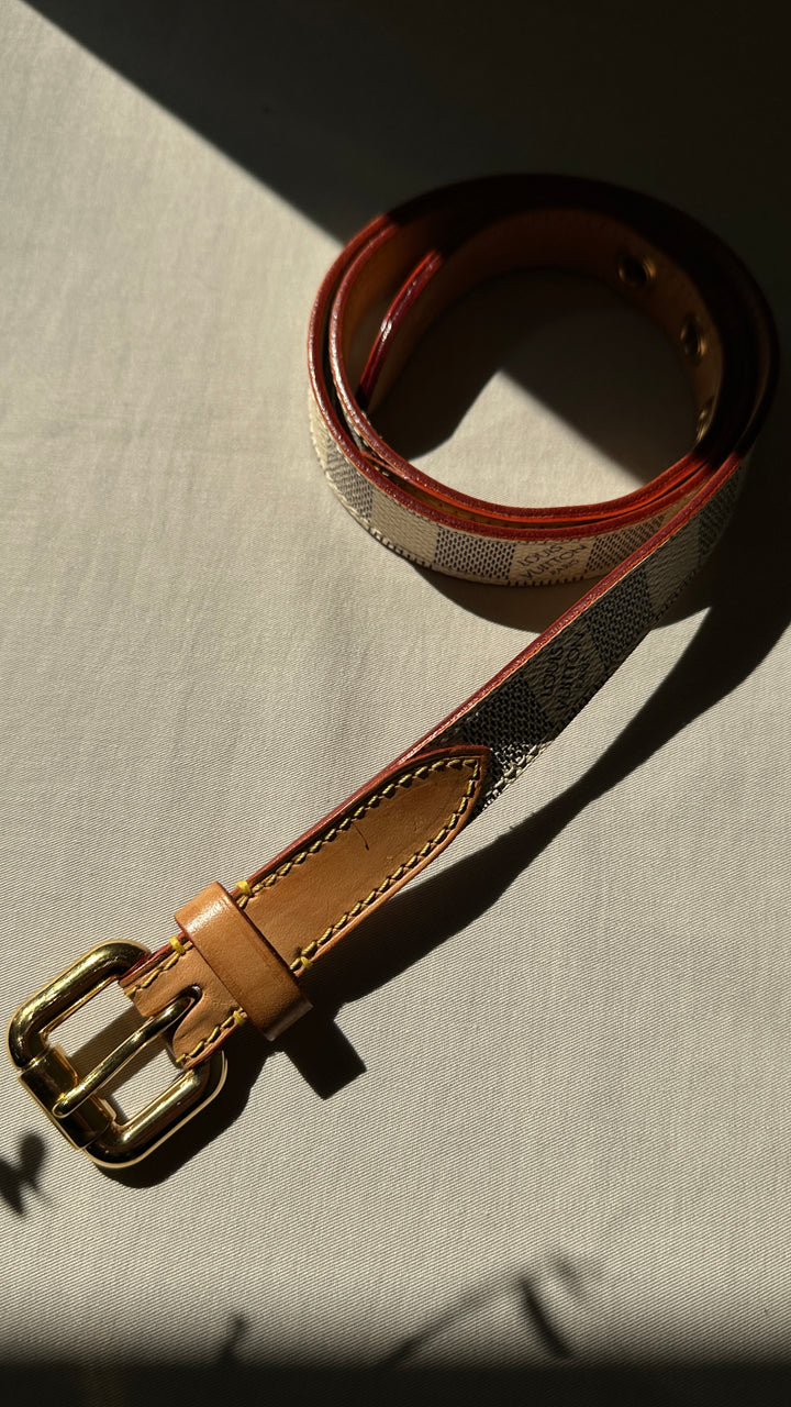 LOUIS VUITTON Belt Damier Azur