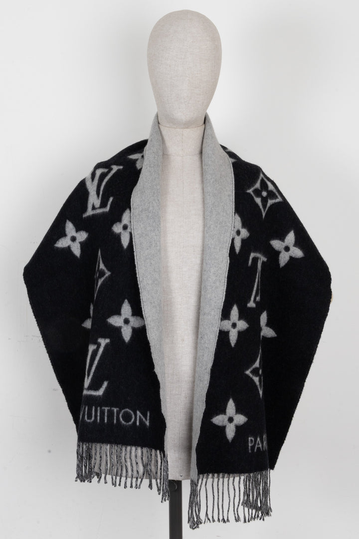 LOUIS VUITTON Écharpe Réversible Giant MNG Noir