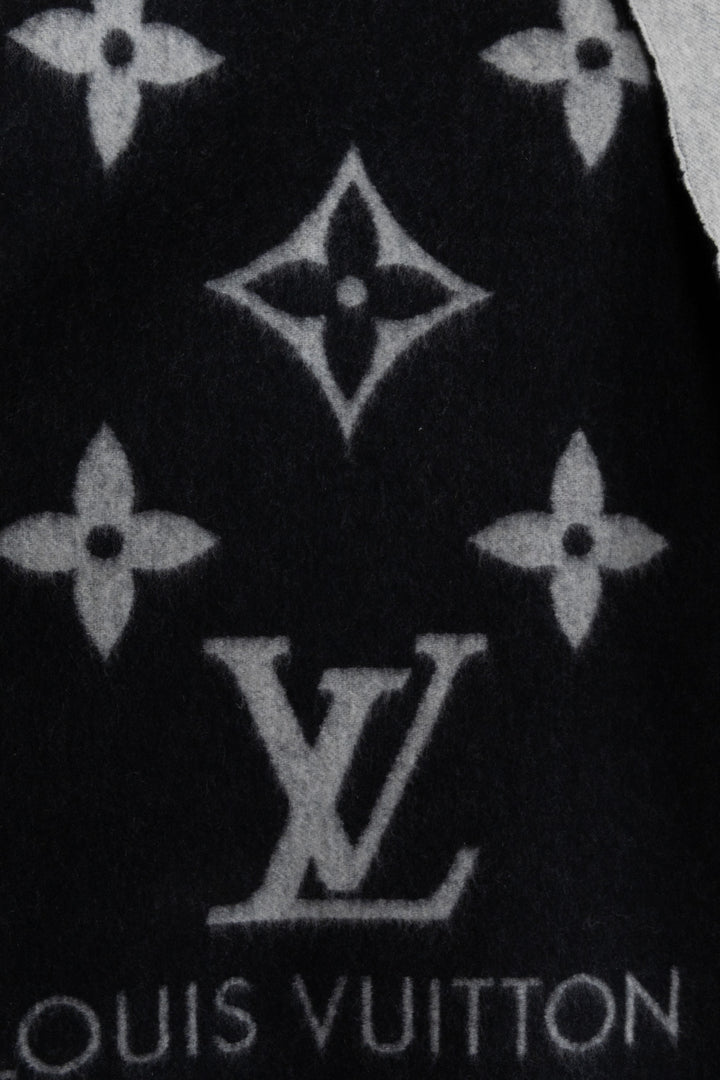 LOUIS VUITTON Écharpe Réversible Giant MNG Noir