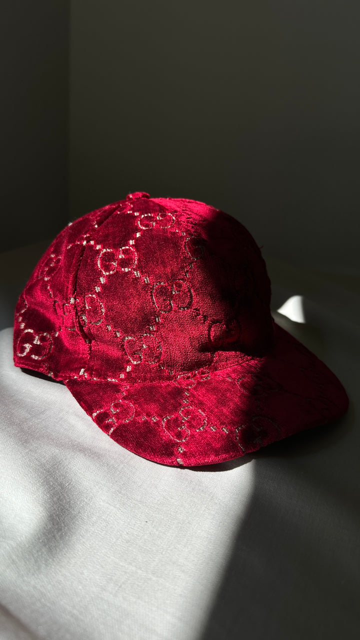 GUCCI GG Hat Velvet Red
