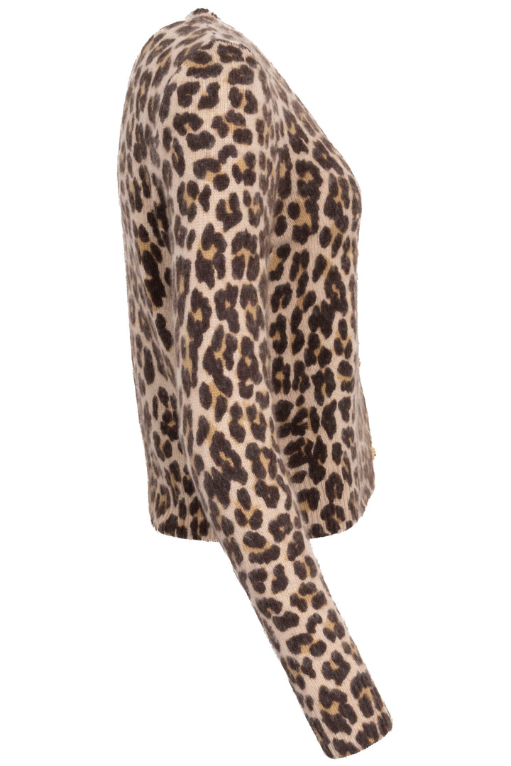 CELINE Cheetah Jacket Cashmere Brown
