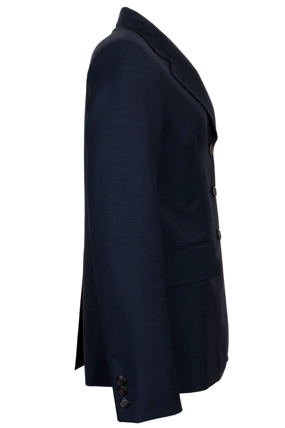 MIU MIU 2024 Single Breasted Blazer Mohair Wool Navy