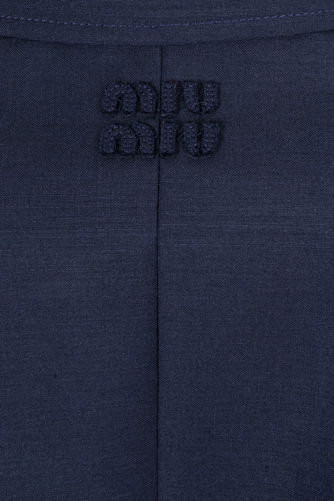 MIU MIU 2024 Single Breasted Blazer Mohair Wool Navy