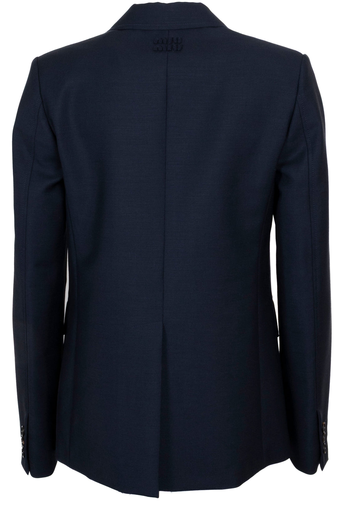 MIU MIU 2024 Single Breasted Blazer Mohair Wool Navy