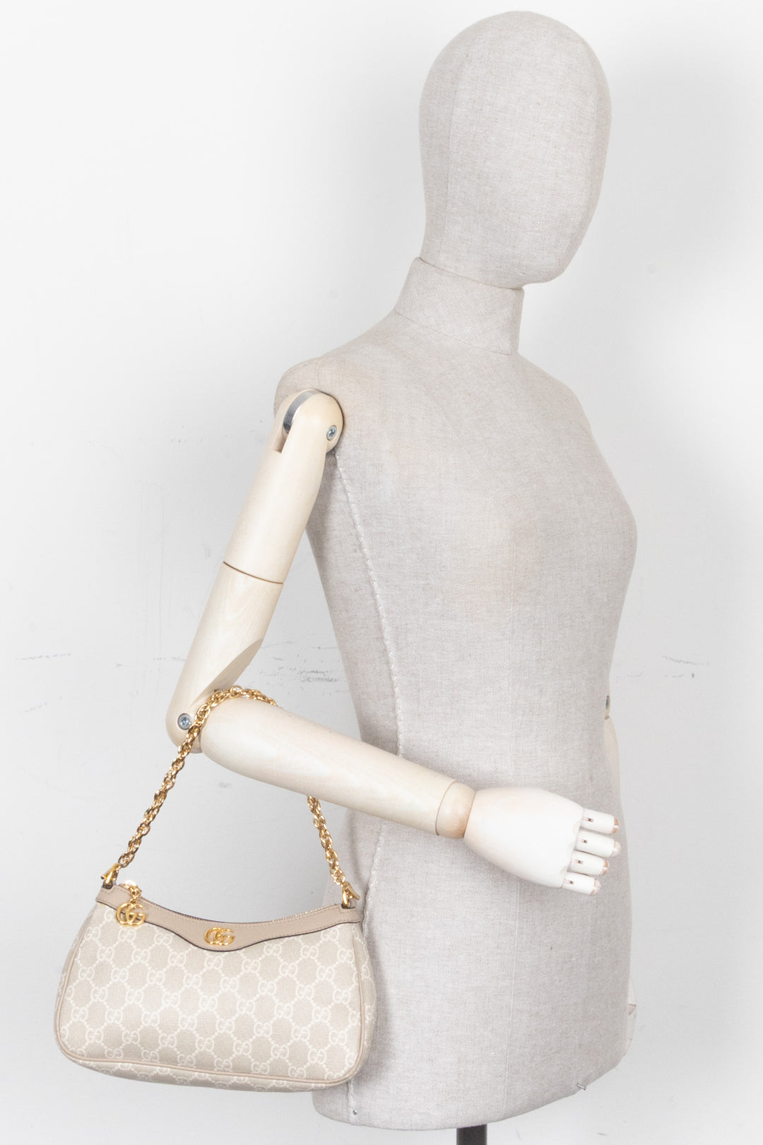 GUCCI Ophidia Shoulder Bag Small Supreme Beige