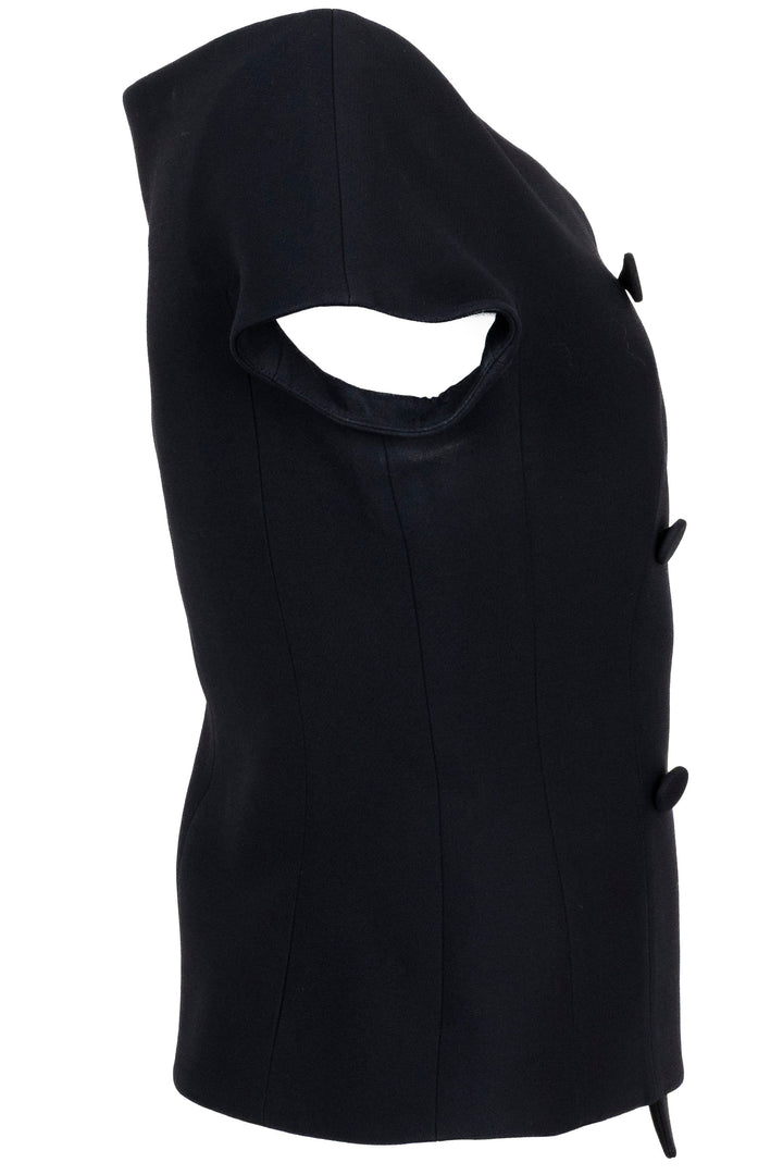 CHRISTIAN DIOR Off The Shoulder Bar Jacket Wool Black