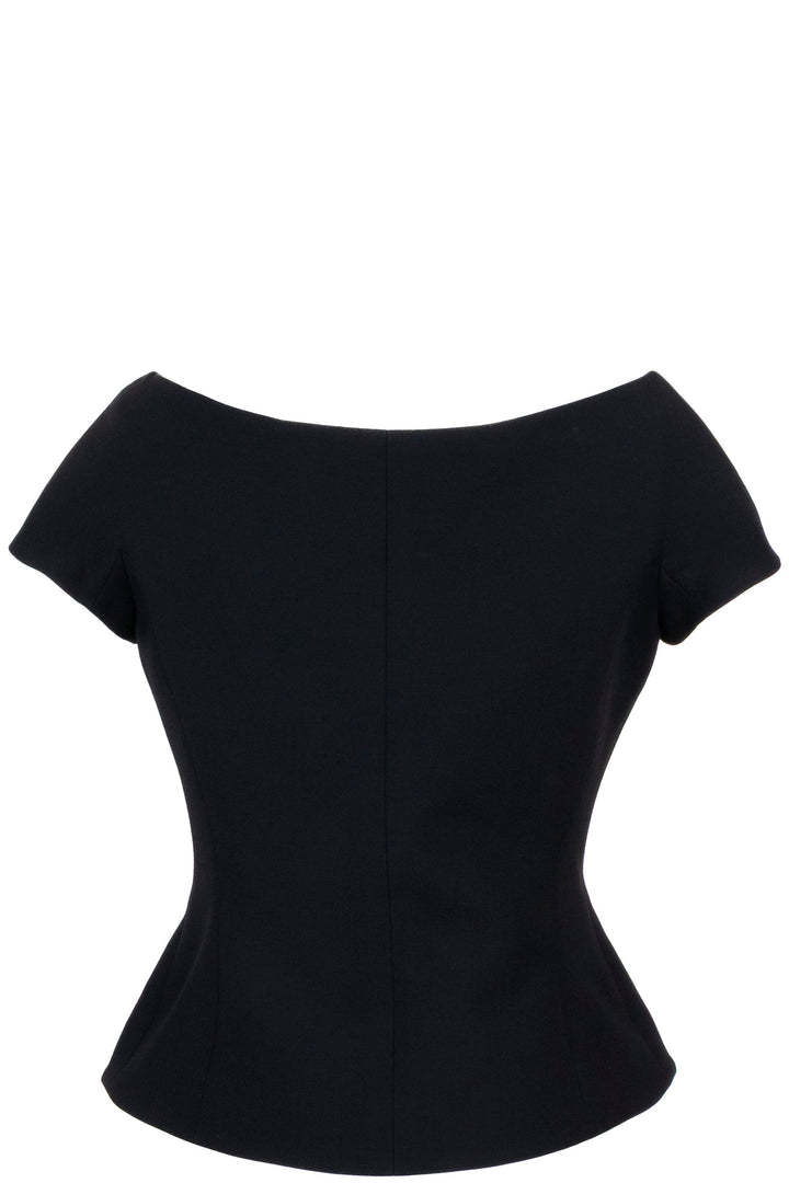 CHRISTIAN DIOR Off The Shoulder Bar Jacket Wool Black