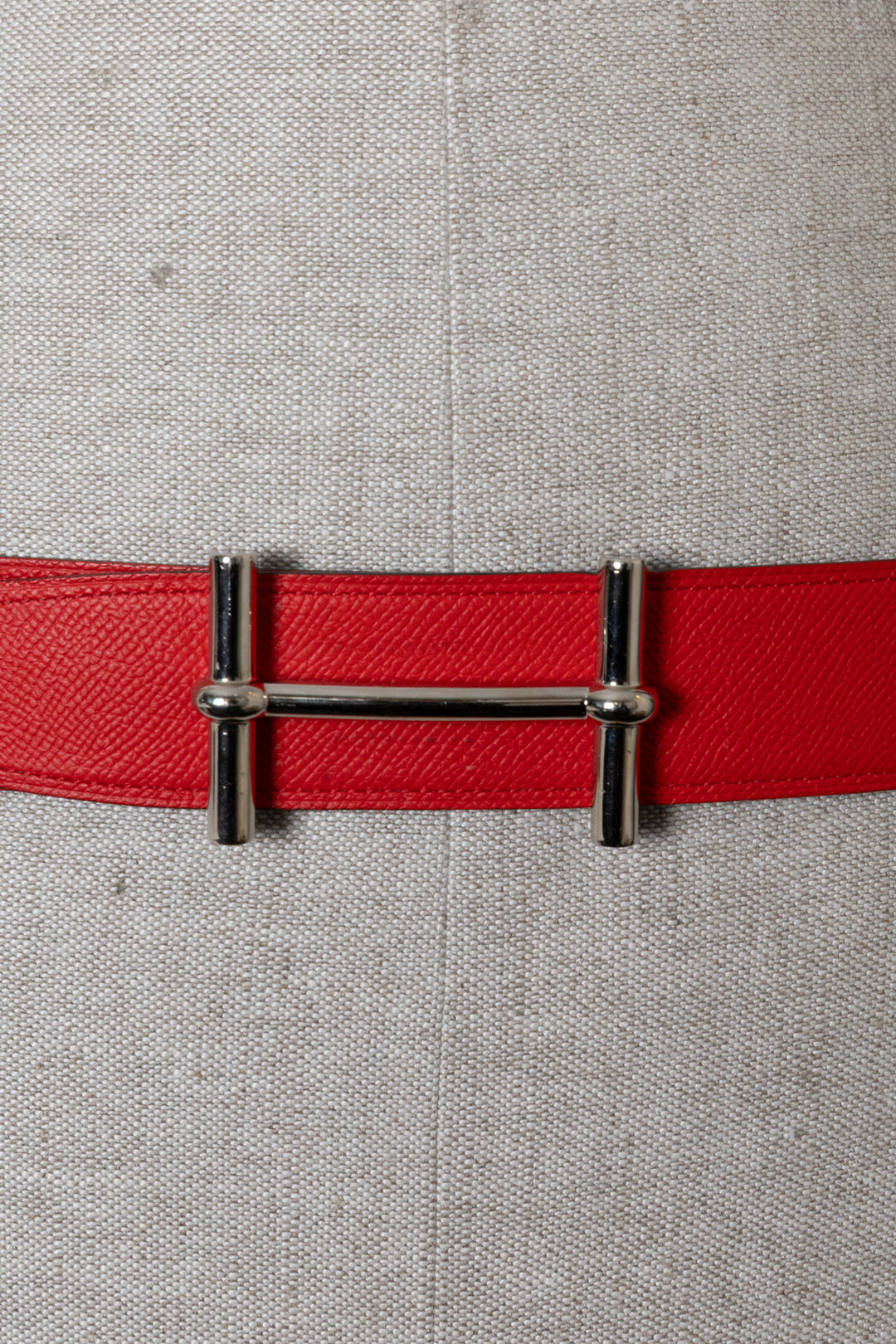 HERMÈS Reversible H D'Ancre Belt Epsom Red