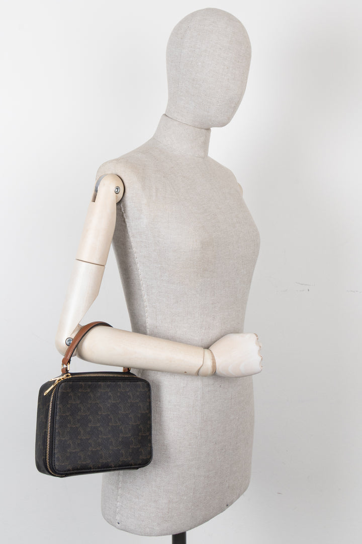 CELINE Triomphe Vanity Case Brown