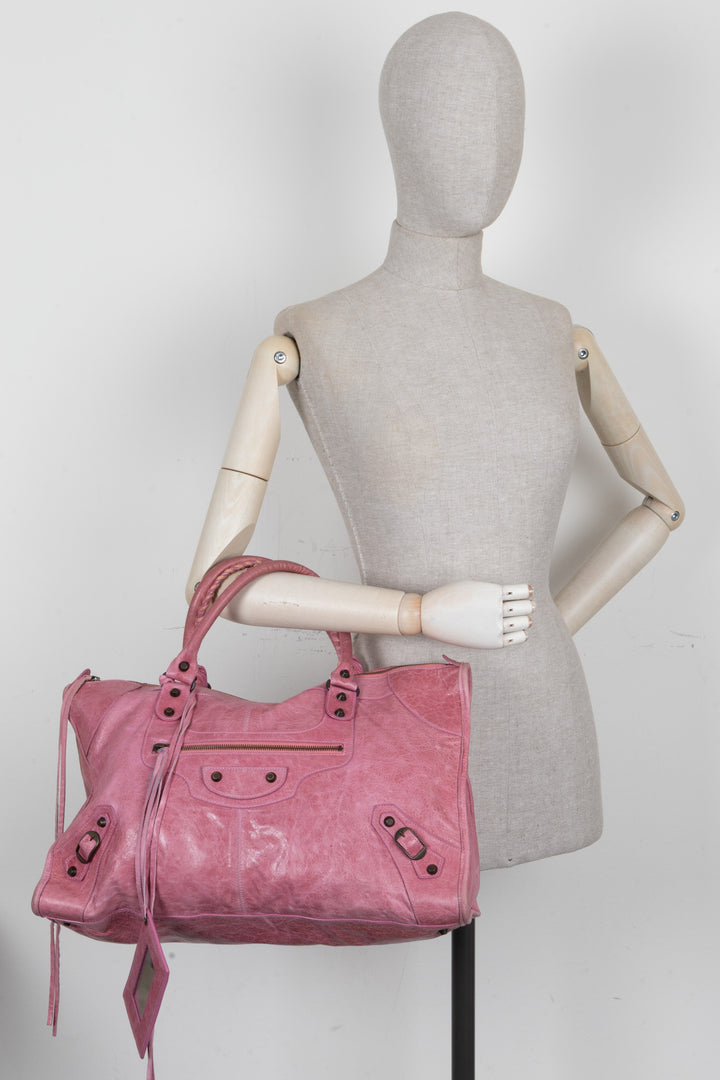 BALENCIAGA Sac Classic Work Cuir Rose