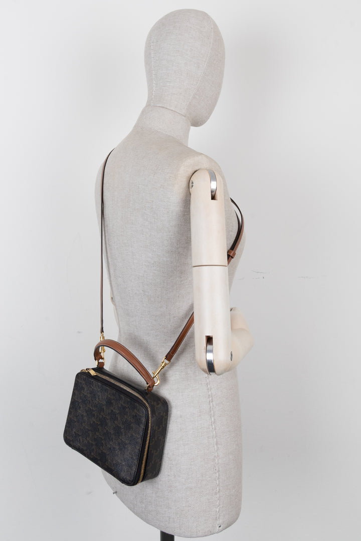 CELINE Triomphe Vanity Case Brown