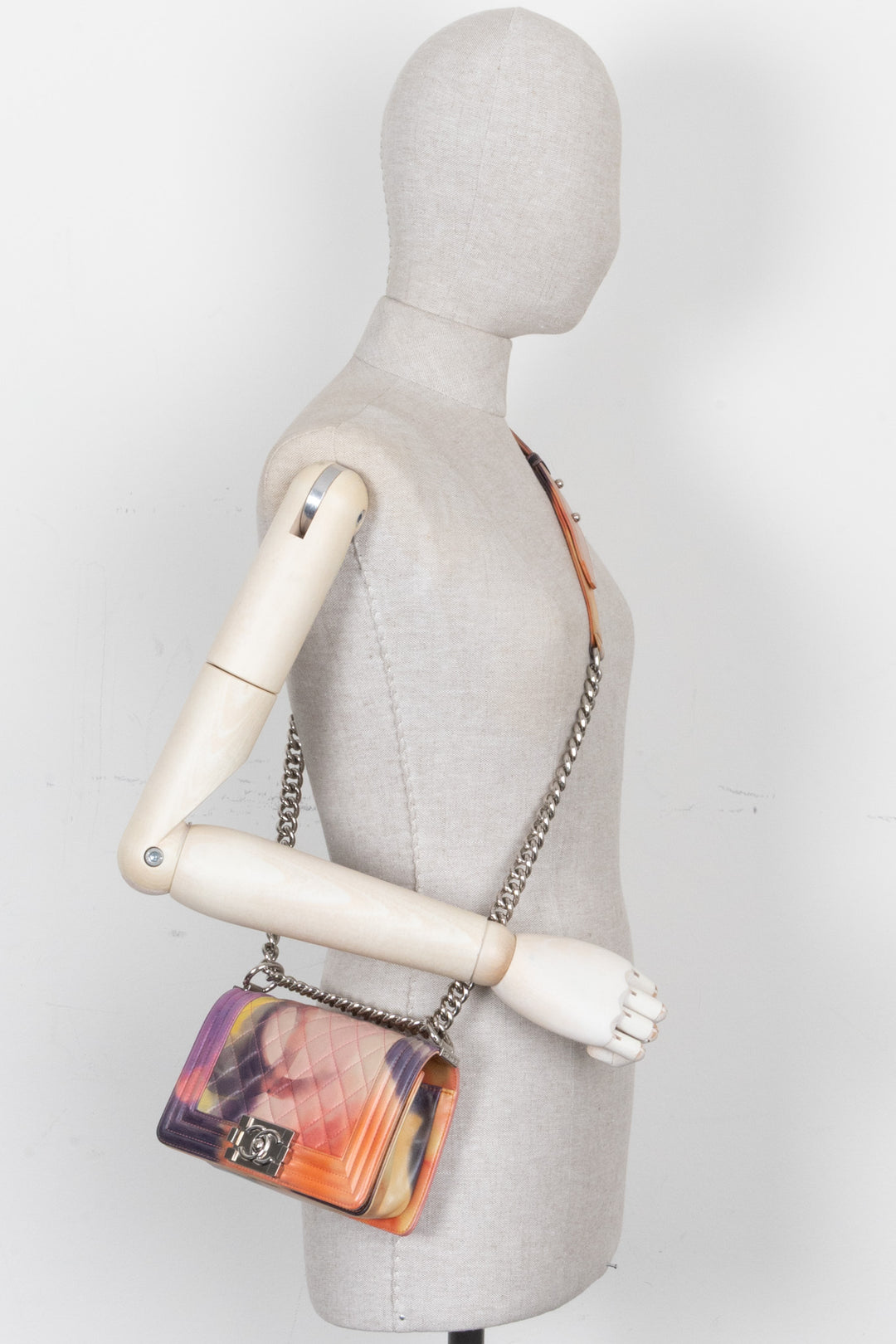 CHANEL Flower Power Boy Bag Small Leather Multicolor