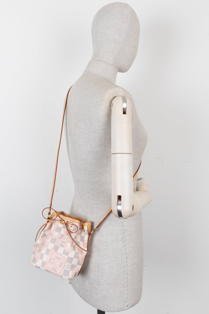 LOUIS VUITTON Nano Noe Tahitienne Damier Azur