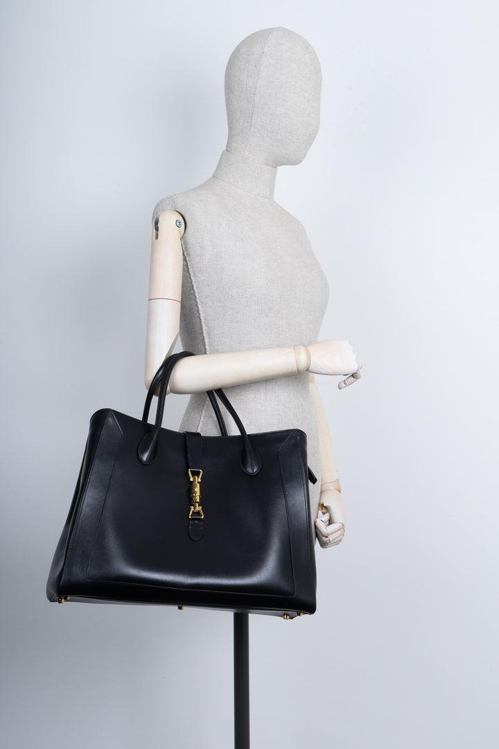 GUCCI Jackie 1961 Medium Tote Bag Black