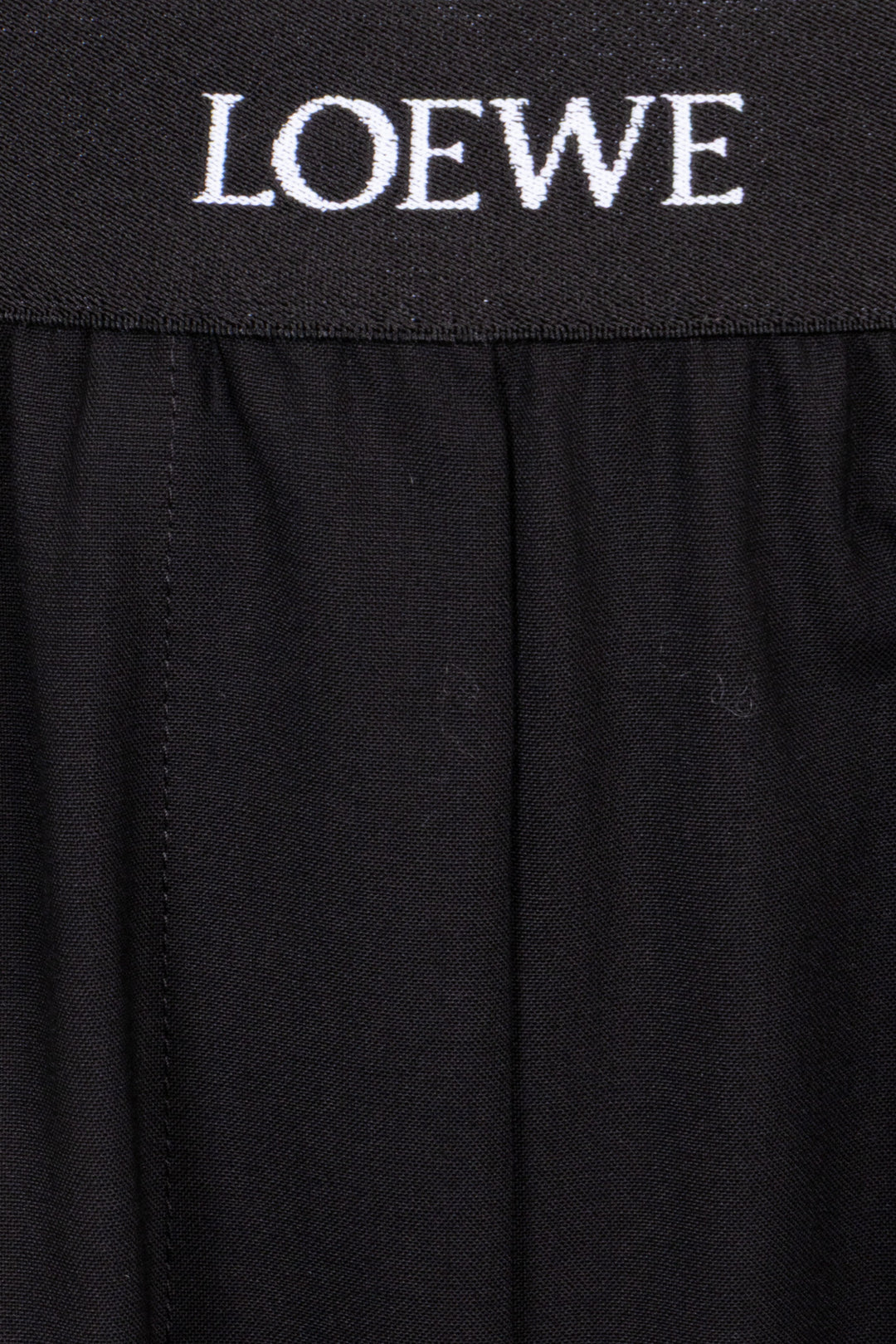LOEWE Logo Wide Trousers Wool Black