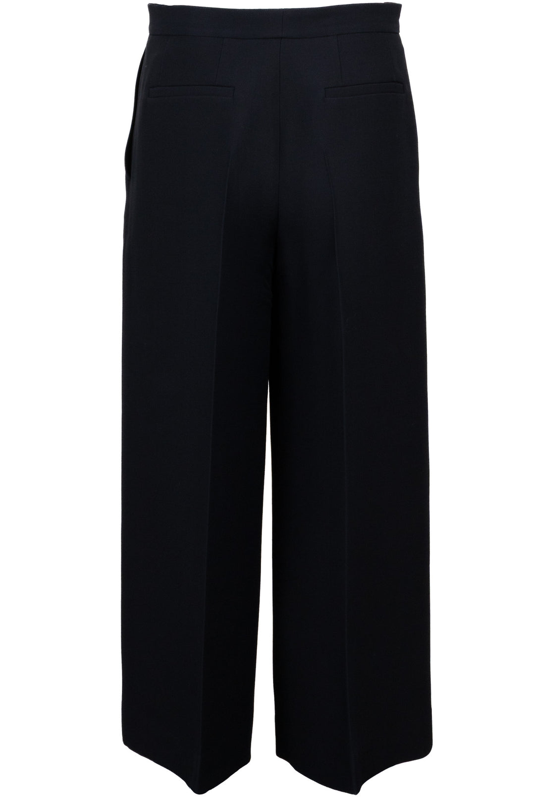 CHRISTIAN DIOR Pleated Cropped Trousers Wool Black