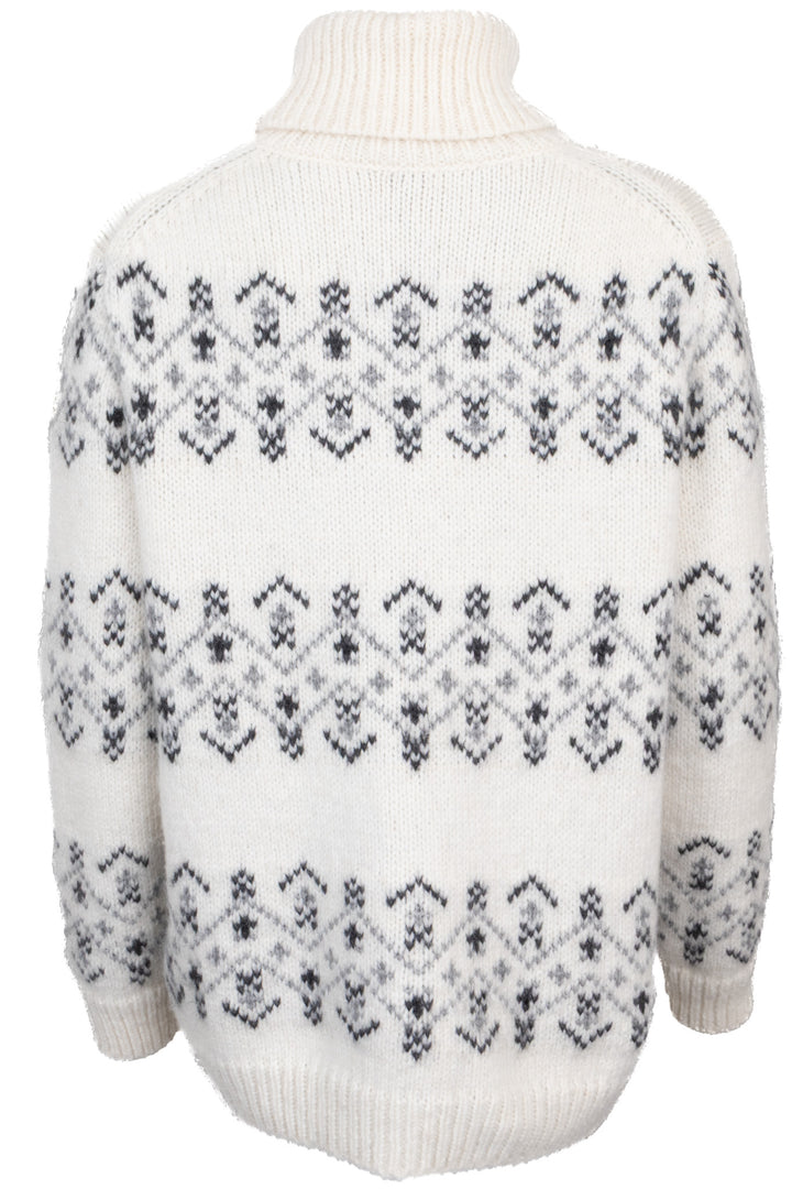 MONCLER Turtleneck Knit Mesh White