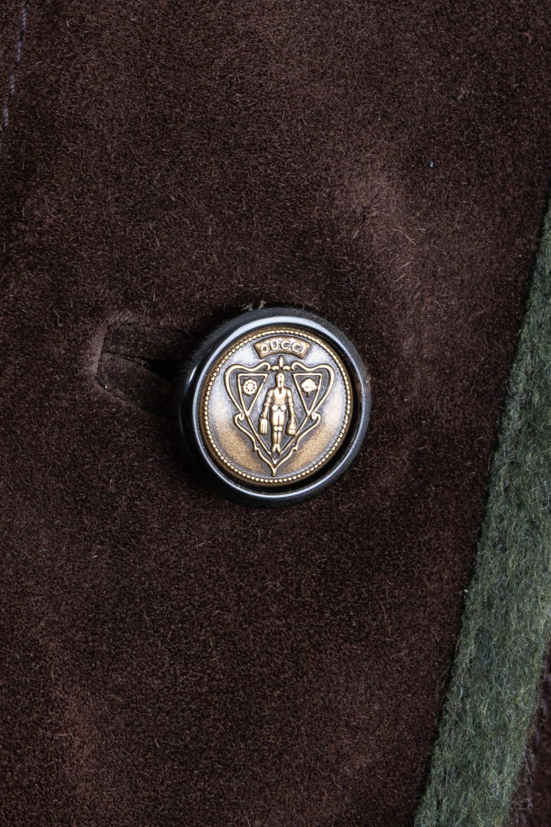 GUCCI Tyrolean Jacket Suede Brown
