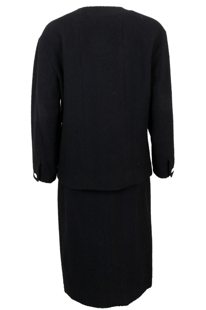 CHANEL No.5 Perfume Button Two Piece Tweed Black