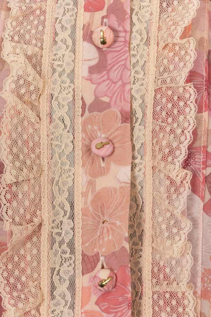 ZIMMERMANN Robe plissée à volants Rose