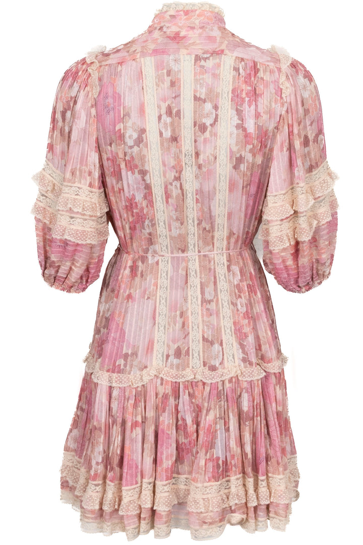 ZIMMERMANN Robe plissée à volants Rose
