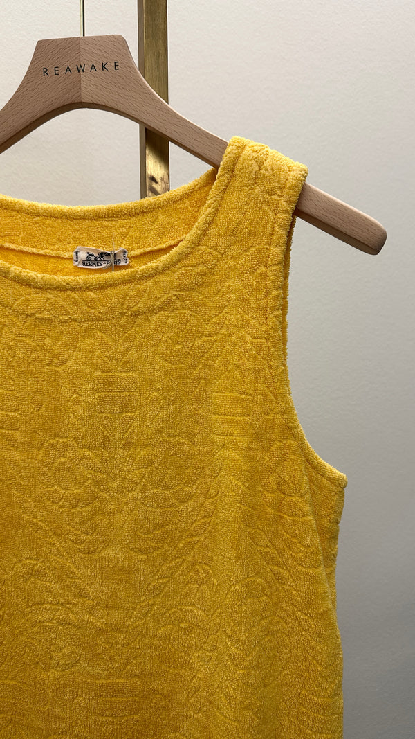 Robe en éponge HERMÈS Jaune