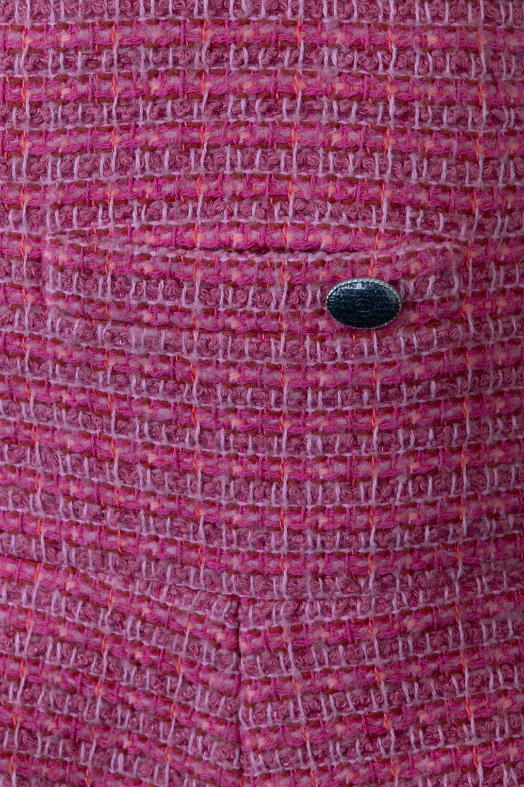 CHANEL 2013 Mini-jupe évasée en tweed rose